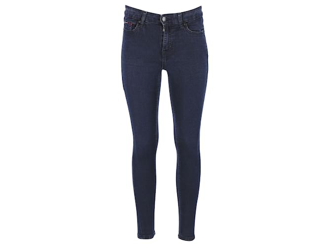 Tommy Hilfiger Womens Mid Rise Skinny Fit Jeans Blue Cotton  ref.1251790