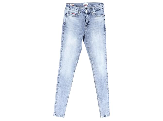 Tommy Hilfiger Jeans skinny da donna Nora a vita media Blu Cotone  ref.1251793