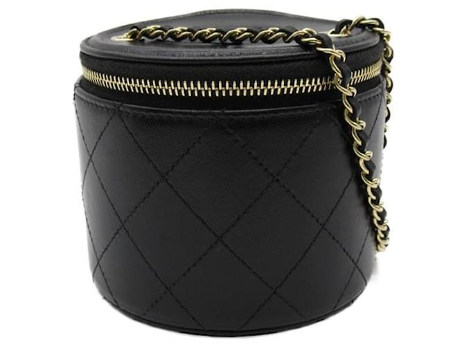 Chanel Quilted CC Vanity Case Leather  ref.1251826