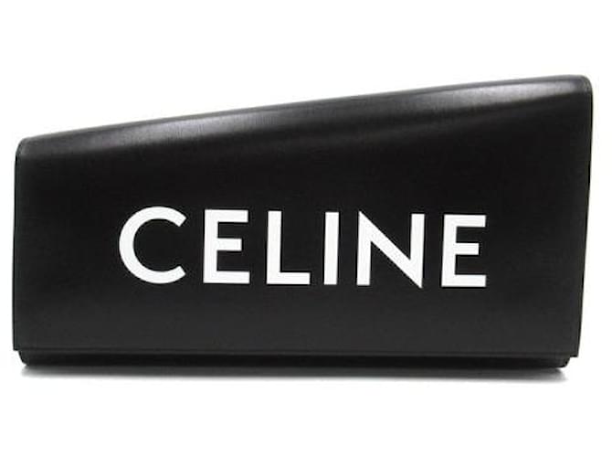 Céline Celine Asymmetric Leather Logo Clutch 110763EPT38NO  ref.1251845