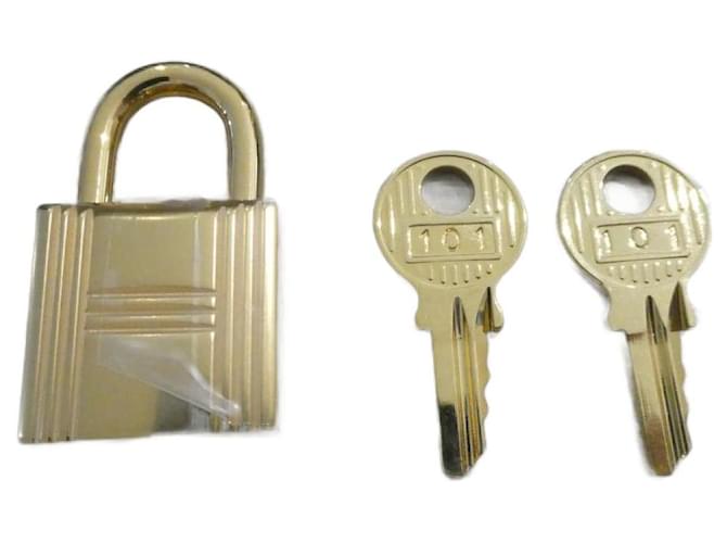 Hermès gold-plated steel padlock NEW for Kelly, Birkin bags, 2024 Gold hardware  ref.1251888