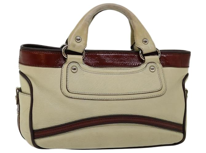 Céline CELINE Hand Bag Leather Beige Auth bs12047  ref.1251911