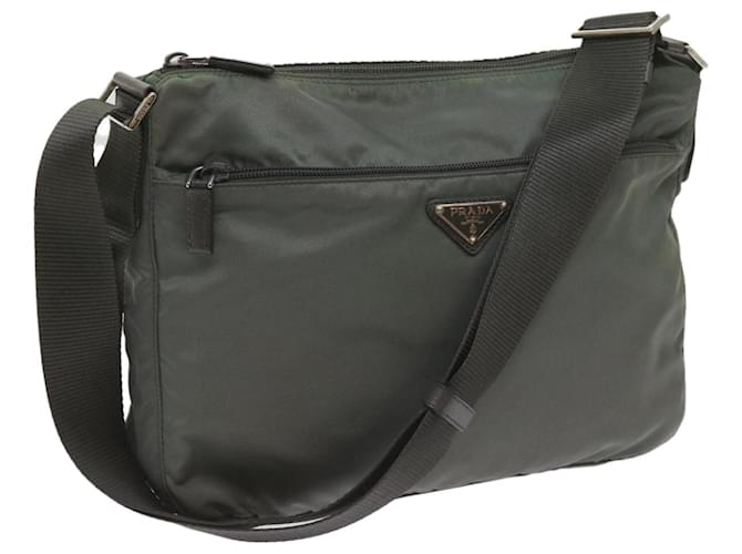 PRADA Shoulder Bag Nylon Green Auth 66375  ref.1251916
