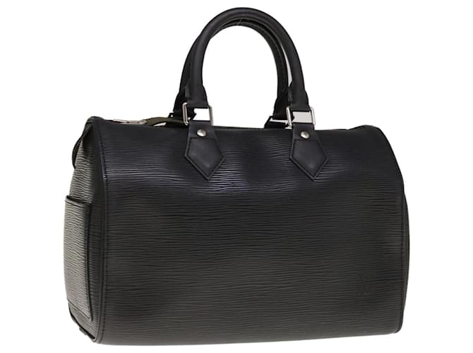 Louis Vuitton Epi Speedy 25 Bolsa de mão preta M43012 Autenticação de LV 66468 Preto Couro  ref.1251968