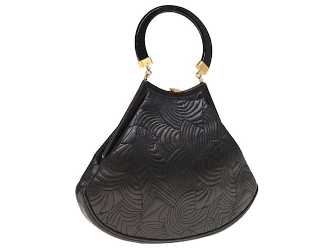 FENDI Hand Bag Leather Black Auth 66172  ref.1251993