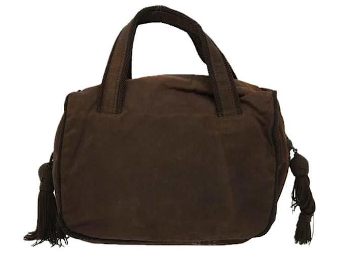 PRADA Hand Bag Nylon Brown Auth bs12121  ref.1252007