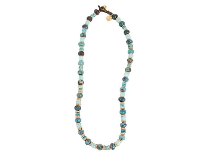 Autre Marque collana di perle Blu  ref.1252029