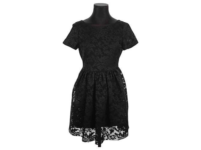 Maje Black dress Polyester  ref.1252070