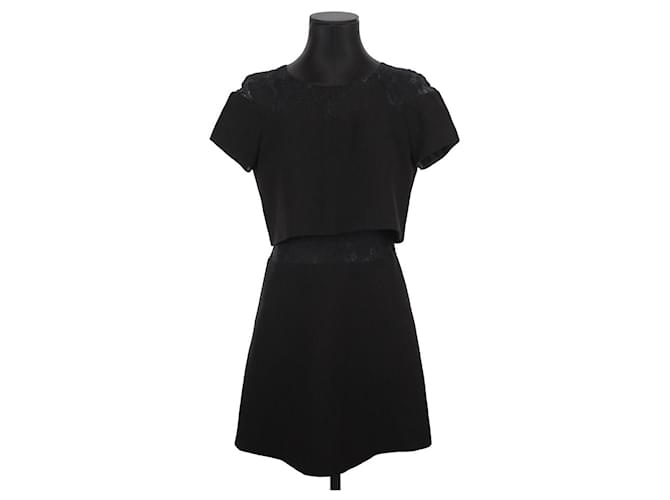 Maje Black dress Polyester  ref.1252073