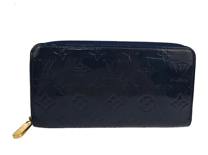 Louis Vuitton Portefeuille zippy Navy blue Patent leather  ref.1252218