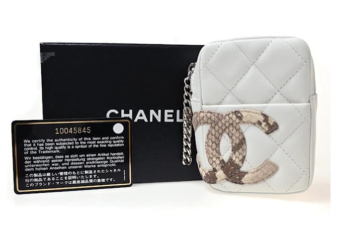 Chanel Cambon Weiß Leder  ref.1252229