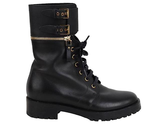 Sergio Rossi Leather boots Black  ref.1252268