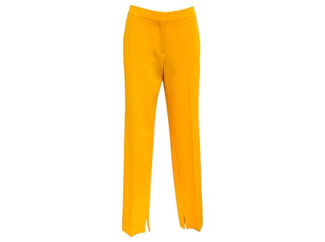 Autre Marque Stella McCartney Pantalon jaune ambre fendu sur le devant Polyester  ref.1252317