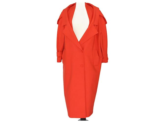 Preen By Thornton Bregazzi Orange Coat Wool  ref.1252356