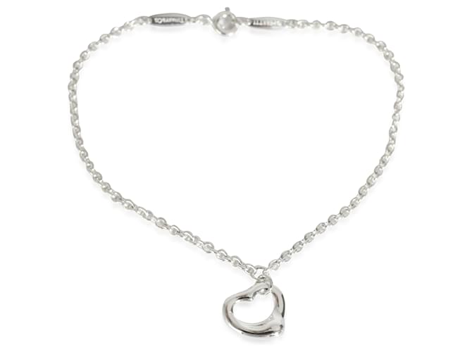 TIFFANY & CO. Bracciale con ciondolo a cuore aperto Elsa Peretti in argento sterling  ref.1252401