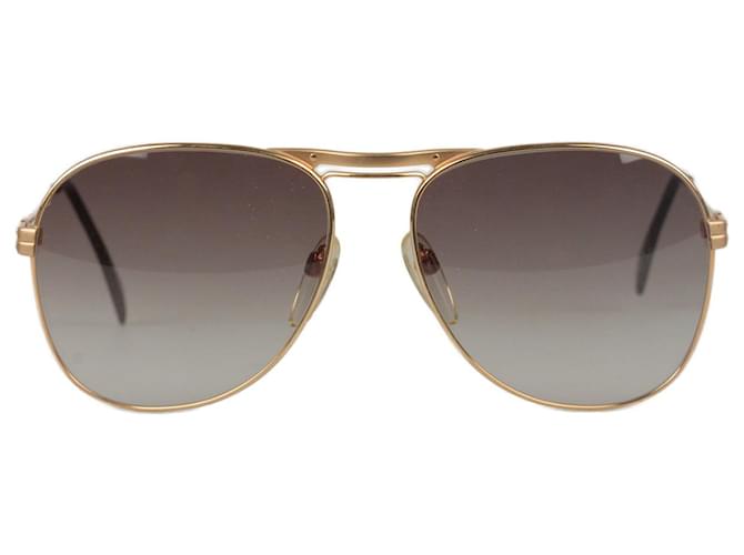 Autre Marque lunettes de soleil aviateur vintage en métal doré M7019 58/16 135 MM  ref.1252495