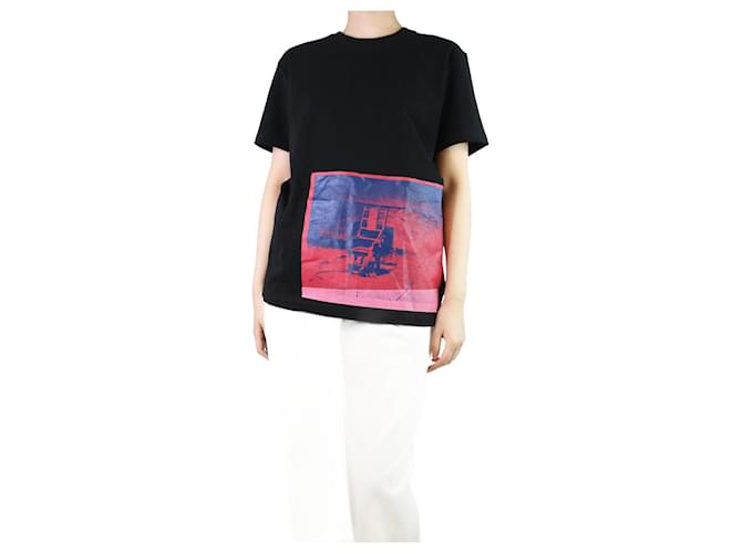Calvin Klein Schwarzes grafisches Baumwoll-T-Shirt – Größe M Baumwolle  ref.1252623
