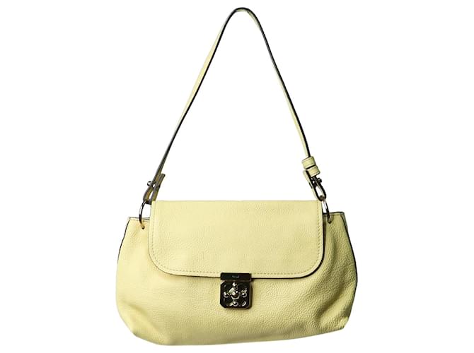 Chloé Yellow flap shoulder bag Leather  ref.1252631