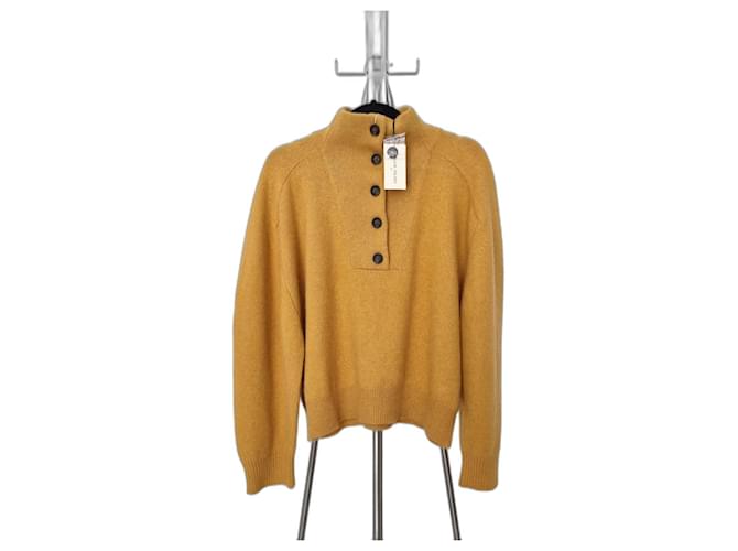 Autre Marque Loulou Studio Klova wool turtleneck sweater Mustard Nylon  ref.1252648