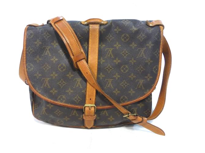 Louis Vuitton Saumur 35 Monogram - AR0952 Brown Leather  ref.1252651