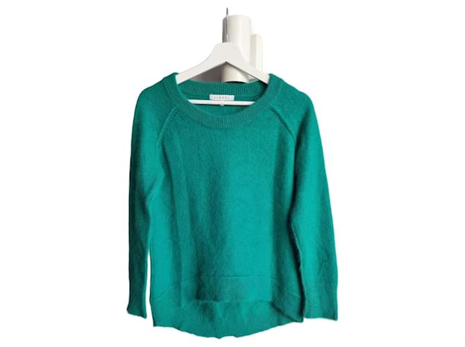Suéter de angorá verde de Sandro Poliamida  ref.1252661