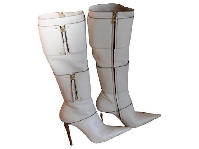 Gianmarco Lorenzi Boots White Leather  ref.1252668