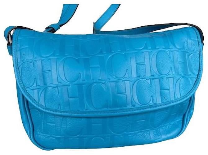 Carolina Herrera Handbags Blue Leather  ref.1252676