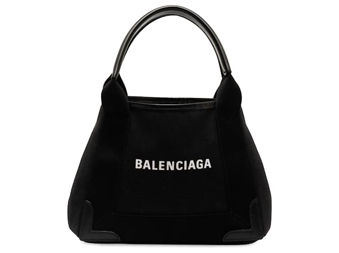 Balenciaga Black Canvas Navy Cabas XS Cloth Cloth  ref.1252732