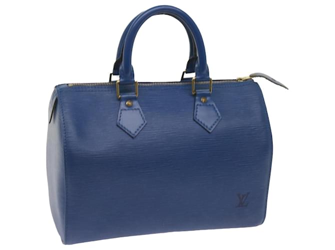 Louis Vuitton Epi Speedy 25 Handtasche Toledo Blau M43015 LV Auth 66353 Leder  ref.1252803