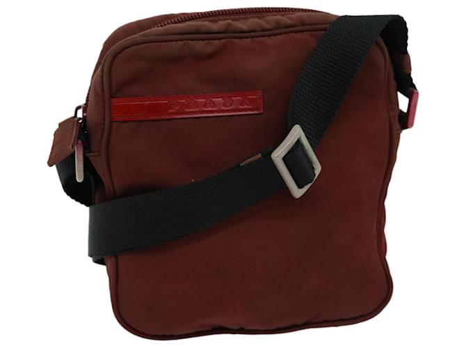 PRADA Sports Shoulder Bag Nylon Red Auth ar11386b  ref.1252807