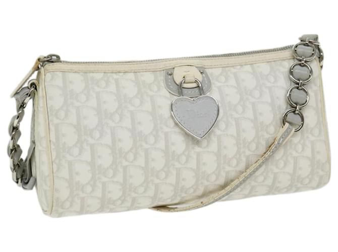 Christian Dior Trotter Romantic Shoulder Bag PVC Gray White Auth 66699 Grey  ref.1252811