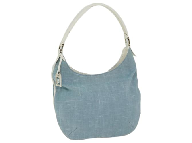 FENDI Shoulder Bag Canvas Light Blue Auth 66604 Cloth  ref.1252823