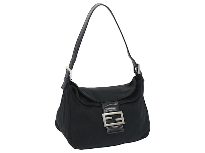 FENDI Mamma Baguette Shoulder Bag Nylon Black Auth ep3241  ref.1252825