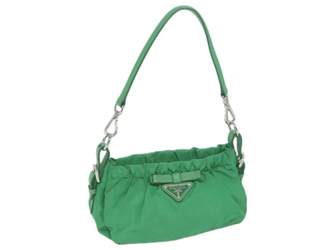 PRADA Shoulder Bag Nylon Green Auth 66427  ref.1252875
