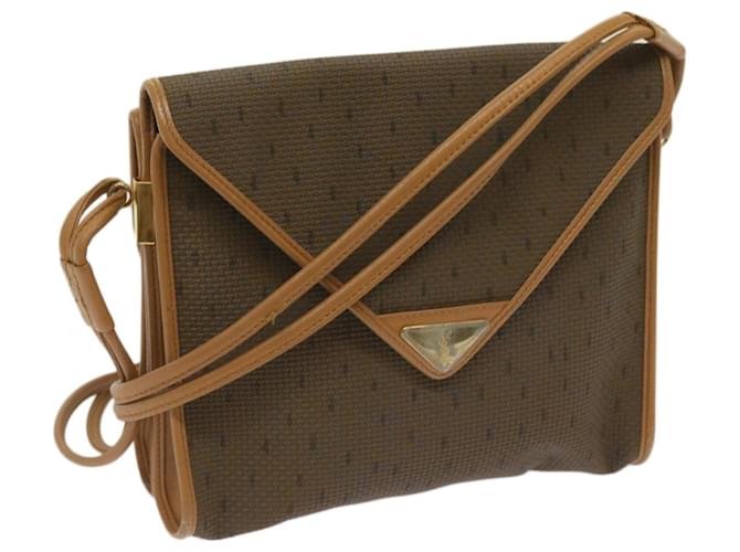 SAINT LAURENT Shoulder Bag Canvas Leather Beige Auth ep3360 Cloth  ref.1252876