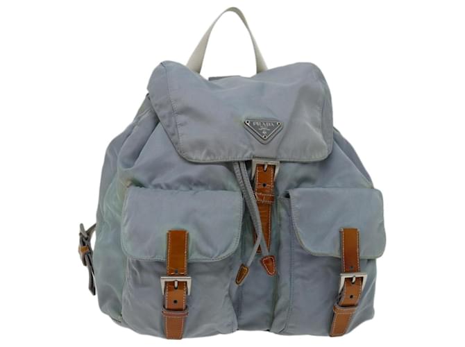 PRADA Backpack Nylon Light Blue Auth 65375  ref.1252878