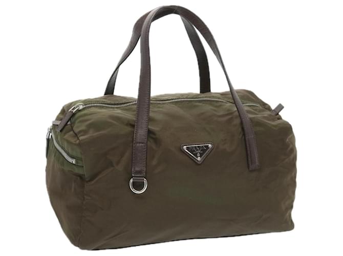 PRADA Hand Bag Nylon Khaki Auth 65372  ref.1252887