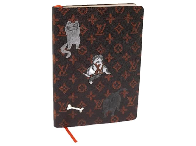 LOUIS VUITTON Catgram Cayenne Clemence Note Cover Orange GI0358 LV Auth 66095A Cloth  ref.1252894