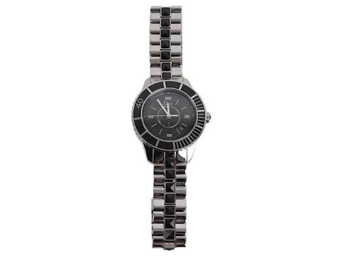 Dior Christal silver watch Silvery Steel  ref.1252914