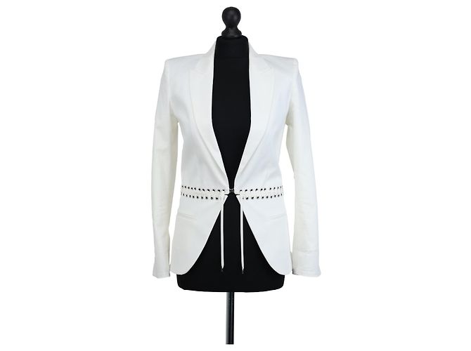Chaqueta de algodón blanca Barbara Bui Blanco
