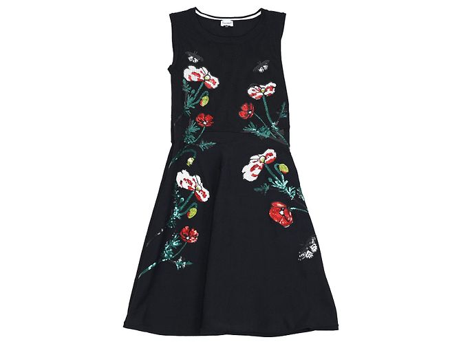 Vestido negro sin mangas Adolfo Dominguez de punto