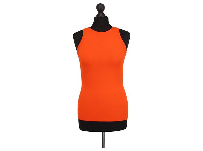 Gucci ärmellose Bluse orange Polyamid