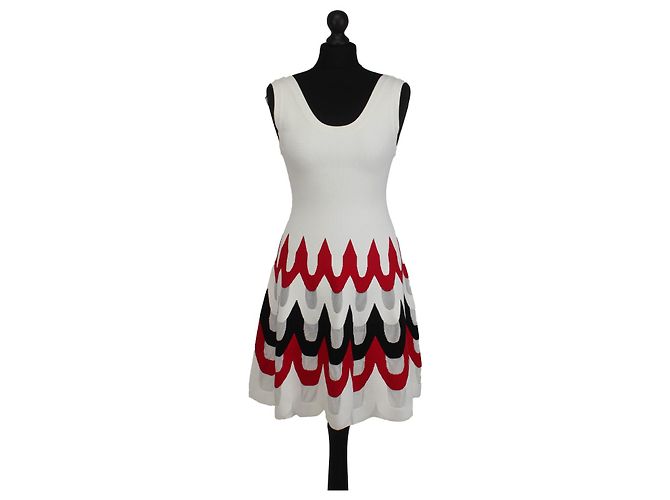 Vestido branco sem mangas Alaïa em viscose