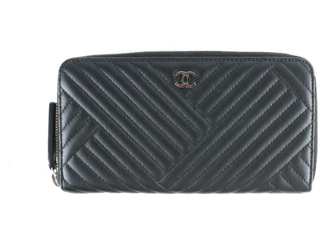 CHANEL  Purses, wallets & cases T.  Leather Black  ref.1252995