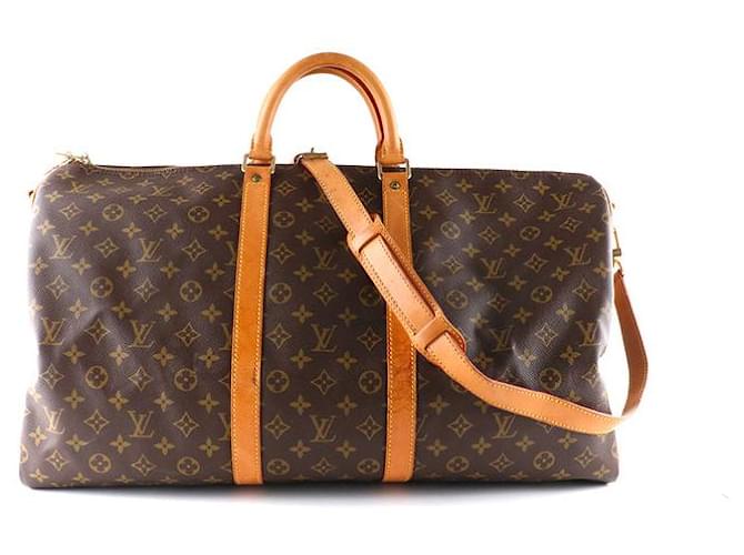 Keepall LOUIS VUITTON  Travel bags T.  leather Brown  ref.1252997