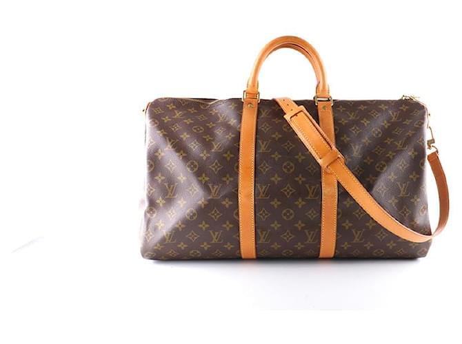 Keepall LOUIS VUITTON  Travel bags T.  leather Brown  ref.1252998