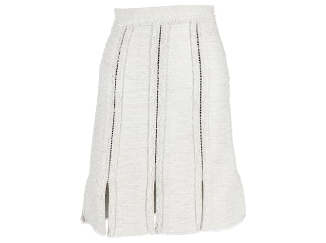Proenza Schouler Tweed Knee Length Skirt in Grey Acrylic  ref.1253160