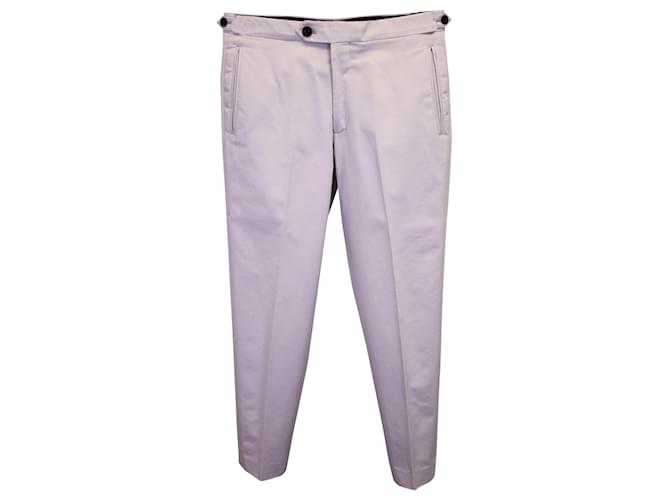 Autre Marque Mr. P Straight-Leg Trousers in Grey Cotton  ref.1253166