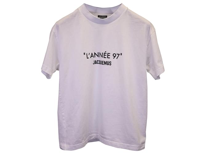 Camiseta Jacquemus L'Année em Algodão Branco  ref.1253174