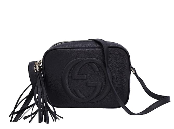 Gucci Small Soho Disco Crossbody Bag in Black Leather Pony-style calfskin  ref.1253191